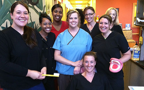 Office girls having fun - Pediatric Dentist in Greer, SC